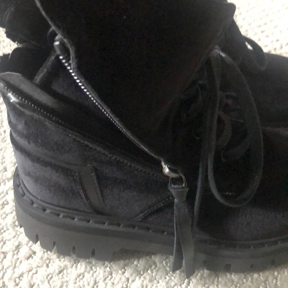 Booties‎ zip lace up boots black new 35 (5) - Picture 6 of 11